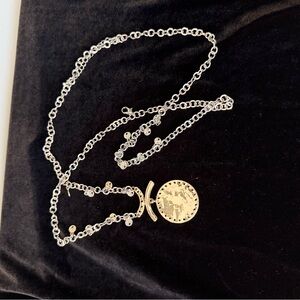 Silver Coin Pendant Necklace